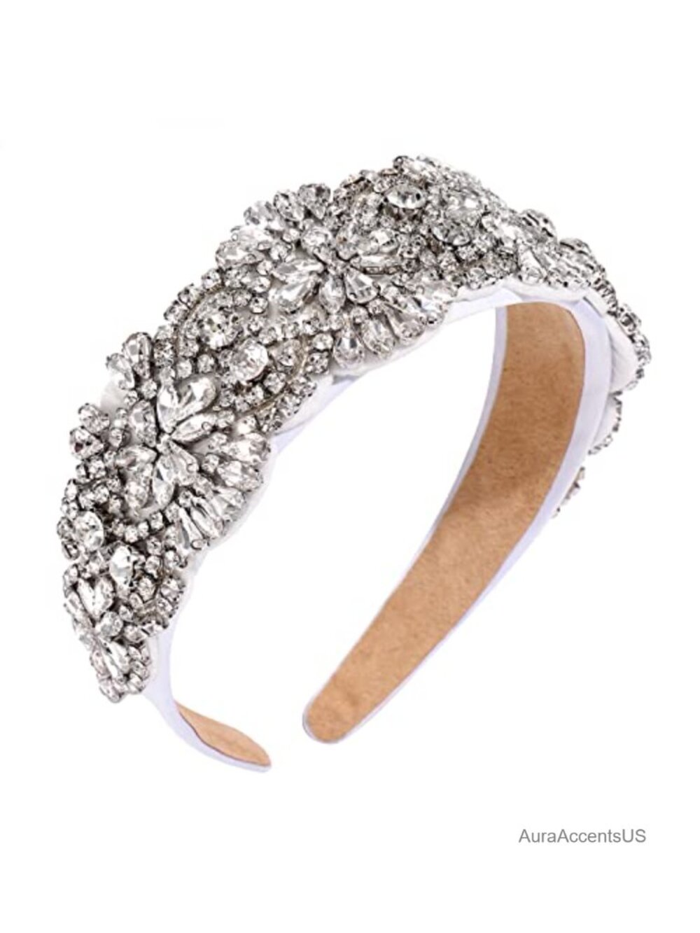 Crystal Pearl Beaded Rhinestone Headband Baroque Hair Accessory Wedding Party